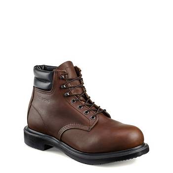 Red Wing Férfi SuperSole 6-inch Safety Toe Munkavédelmi Bakancs Barna